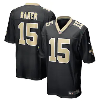 mens nike kawaan baker black new orleans saints game player